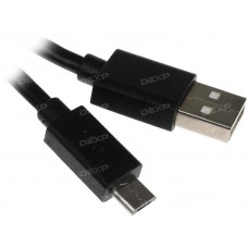 Кабель DEXP micro USB - USB черный 3 м