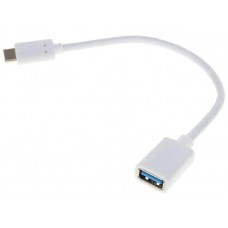 Кабель OTG DEXP USB Type-C - USB белый 0.15 м