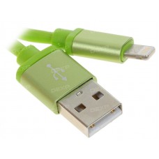 Кабель DEXP Lightning 8-pin - USB зеленый 1 м
