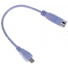 Кабель OTG DEXP micro USB - USB фиолетовый 0.15 м
