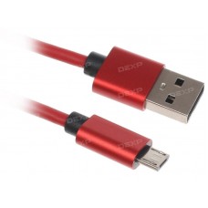 Кабель DEXP micro USB - USB красный 1 м