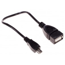Кабель OTG DEXP micro USB - USB черный 0.15 м