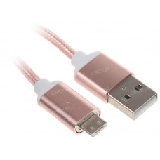 Кабель DEXP micro USB - USB розовый 1 м
