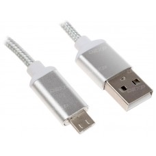 Кабель DEXP micro USB - USB серебристый 1 м