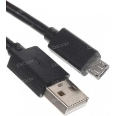 Кабель DEXP micro USB - USB черный 2 м