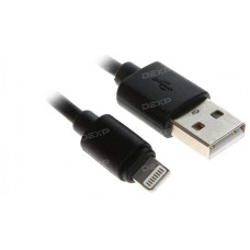 Кабель DEXP Lightning 8-pin - USB черный 1 м