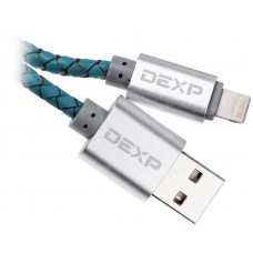 Кабель DEXP Lightning 8-pin - USB бирюзовый 1 м