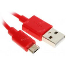 Кабель DEXP micro USB - USB красный 0.2 м