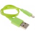 Кабель DEXP micro USB - USB зеленый 0.2 м