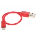 Кабель DEXP Lightning 8-pin - USB красный 0.2 м