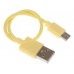 Кабель DEXP USB Type-C - USB желтый 0.2 м