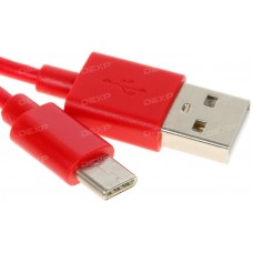 Кабель DEXP USB Type-C - USB красный 0.2 м