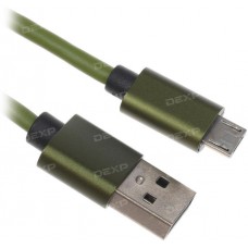 Кабель DEXP micro USB - USB зеленый 1 м