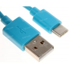 Кабель DEXP USB Type-C - USB синий 0.2 м