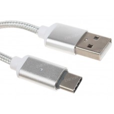 Кабель DEXP USB Type-C - USB серебристый 1 м