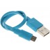 Кабель DEXP micro USB - USB синий 0.2 м