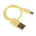 Кабель DEXP micro USB - USB желтый 0.2 м