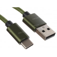 Кабель DEXP USB Type-C - USB зеленый 1 м