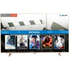 55" (139 см)  Телевизор LED DEXP F55B8000K золотистый