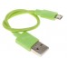 Кабель DEXP micro USB - USB зеленый 0.2 м