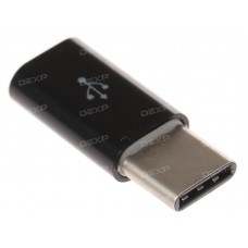 Переходник DEXP USB Type-C - micro USB черный