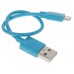 Кабель DEXP micro USB - USB синий 0.2 м