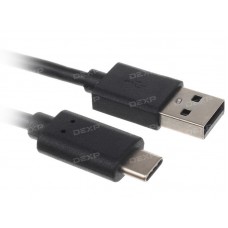 Кабель DEXP USB Type-C - USB черный 2 м