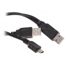 Кабель DEXP mini USB - USB x2 черный 3 м